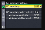 ISO Sensitivity