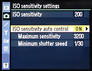 Auto ISO on Nikon