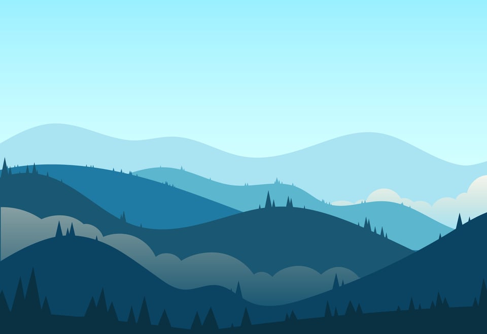 Mountain landscape illustration