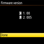 Nikon Firmware Version