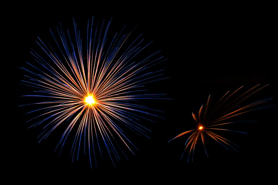 Photographing fireworks can sometimes work in horizontal orientation, but you will find vertical compositions to give you more headroom.