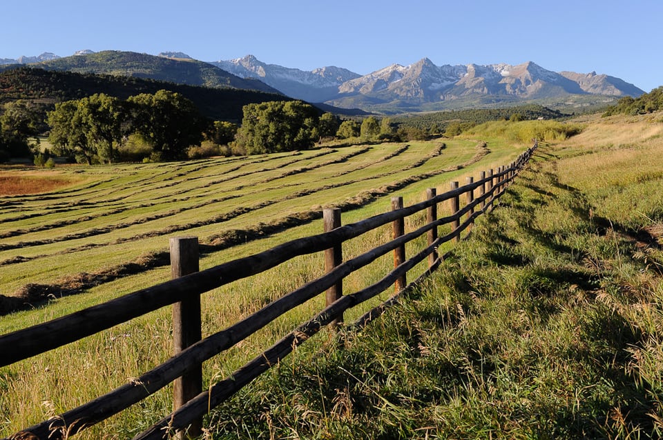 San Juan mountains with a fence #1