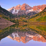 Sunrise at Maroon Bells