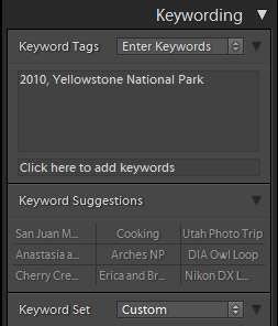 Lightroom Keywords