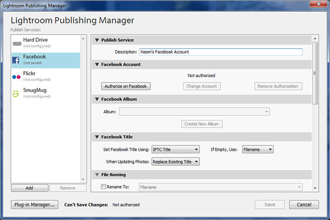 Lightroom Publishing Manager