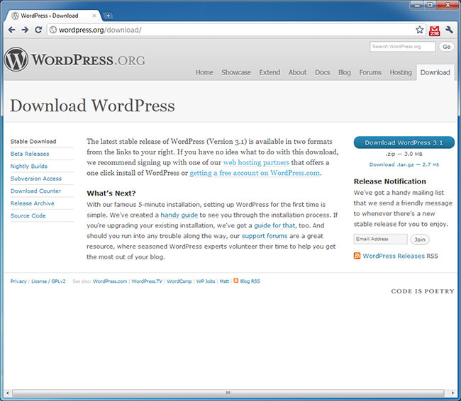 Download WordPress