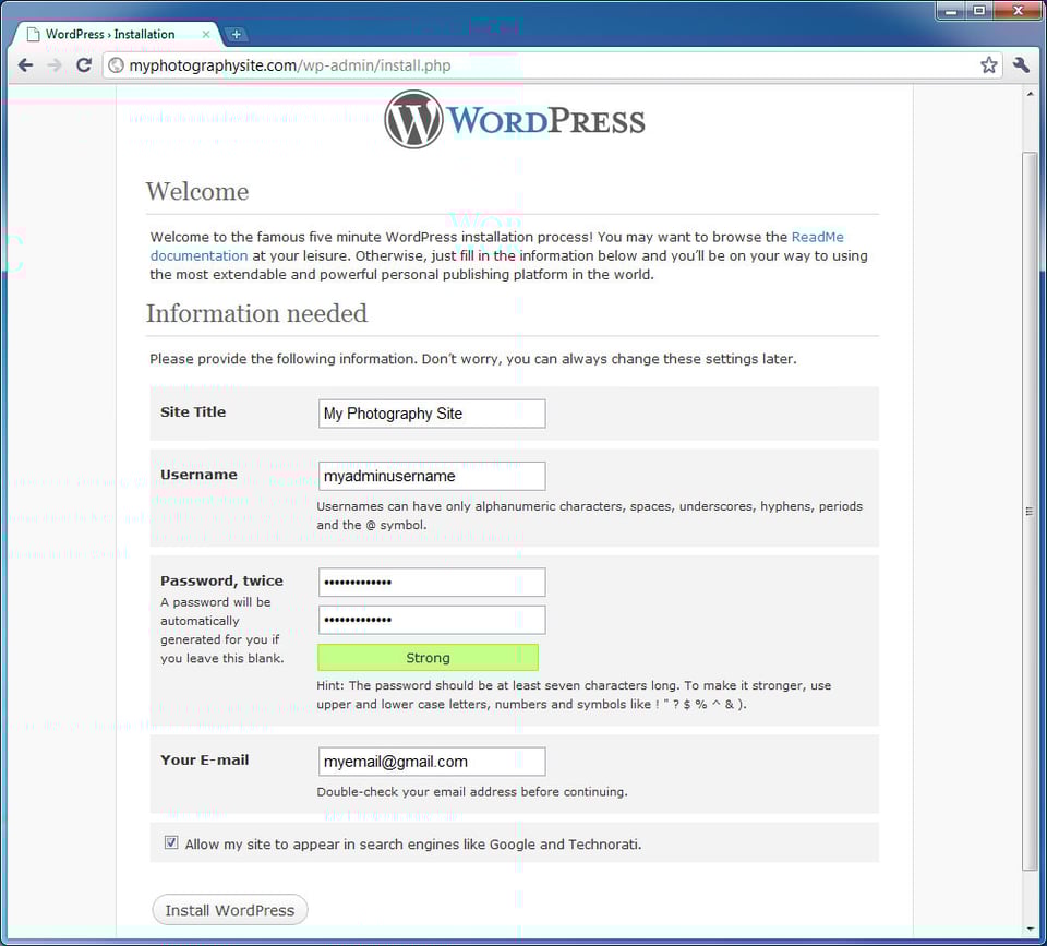 WordPress Installation