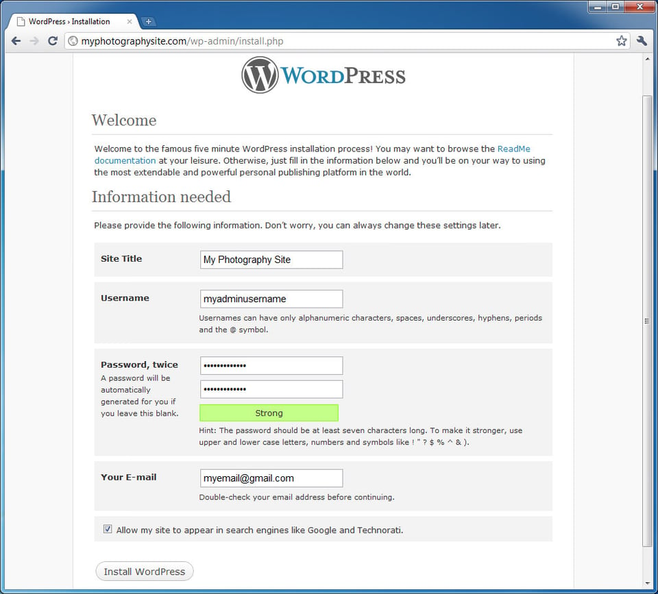 WordPress Installation