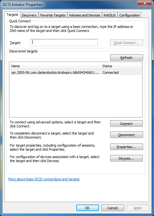 DroboPro - iSCSI Initiator