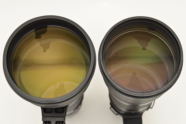 Nikon 400mm f/2.8G vs Nikon 500mm f/4G Front Element