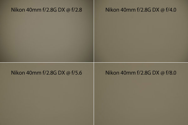 Nikon 40mm f/2.8G Vignetting