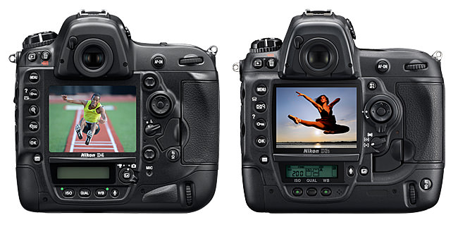 Nikon D4 vs D3s Back View