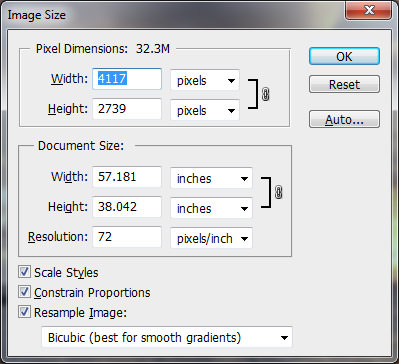 Photoshop Image Size