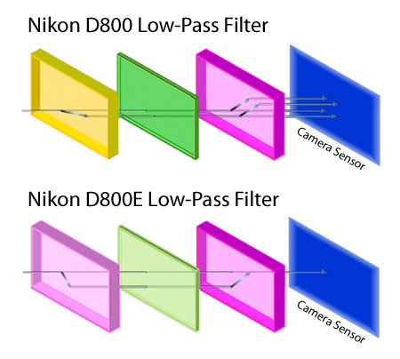 Nikon D800 vs D800E Low-Pass Filter
