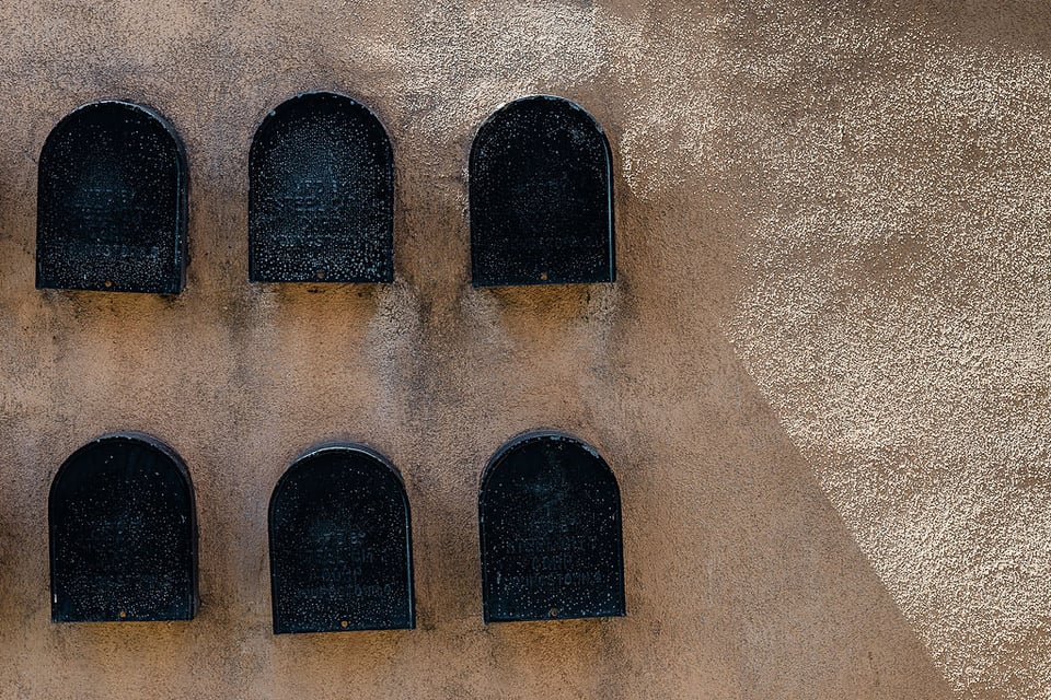 Mailboxes on the wall