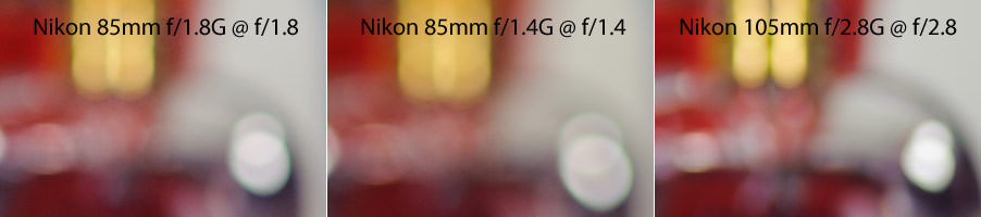 Nikon 85mm Bokeh Comparison Max Aperture