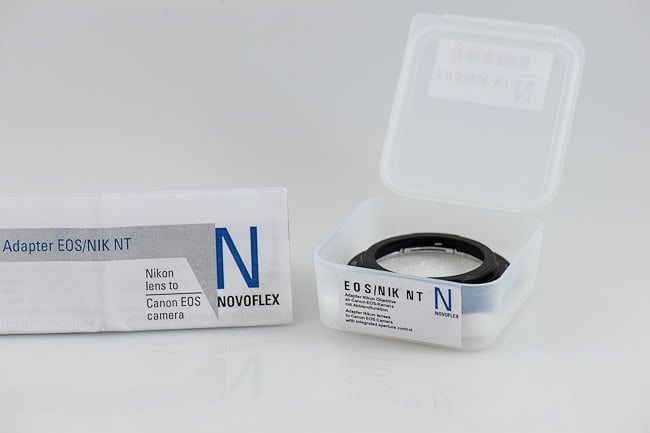 Novoflex Nikon to Canon Lens Adapter Packaging