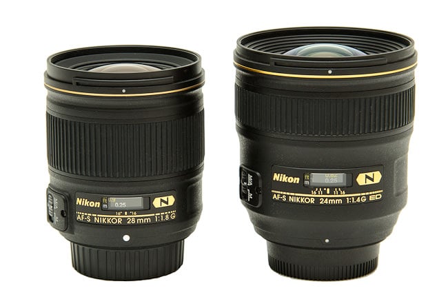 Nikon 28mm f/1.8G vs Nikon 24mm f/1.4G