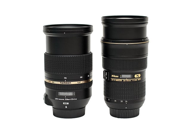 Tamron 24-70mm vs Nikon 24-70mm fully extended