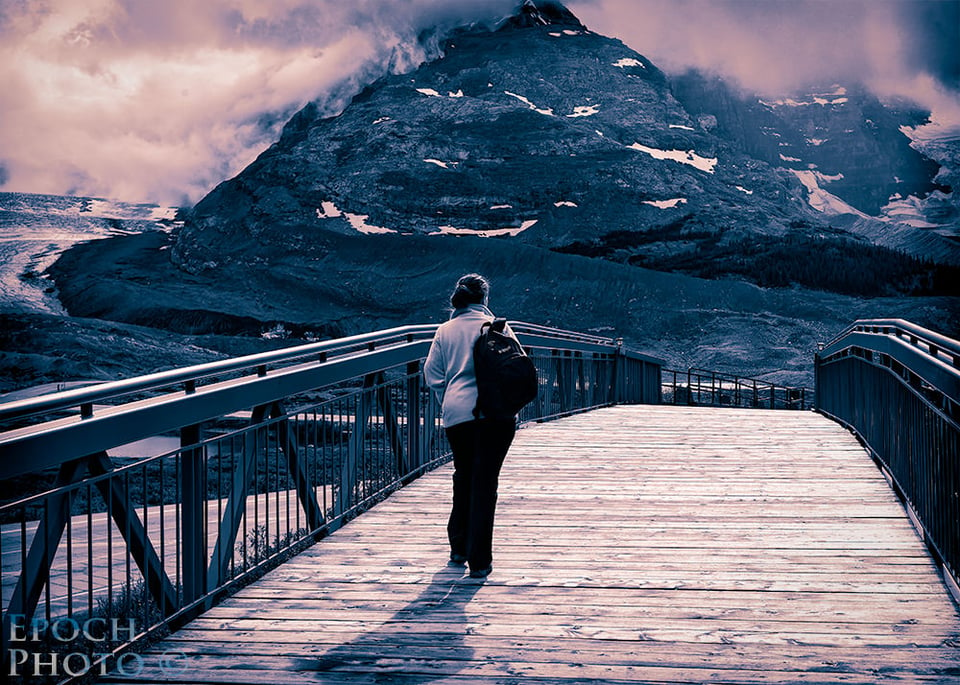 Tanya-Columbia-Icefield-Bridge