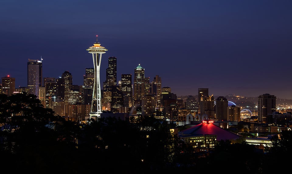 Downtown Seattle at Night Downtown Seattle at Night