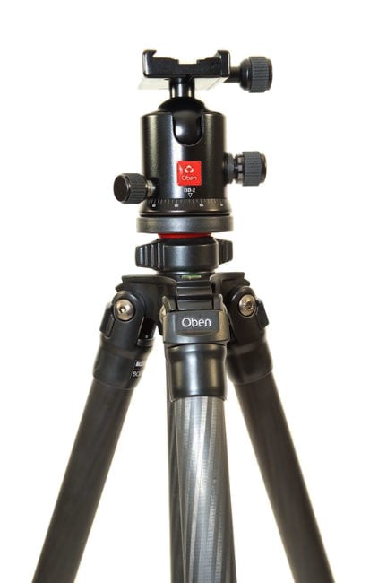 Oben CT-2320 3-Section Carbon Fiber Tripod-with BB2 Ball Head Kit