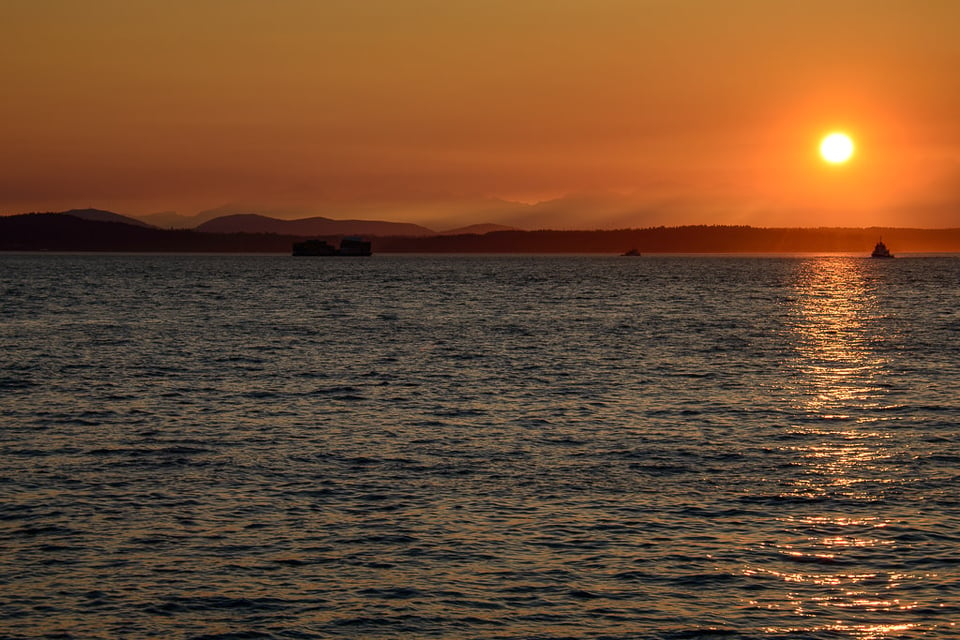 Sunset over Mountains