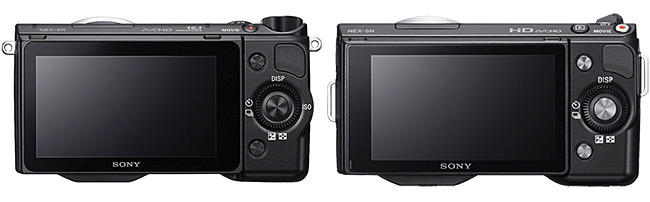 Sony NEX-5R vs NEX-5N Back