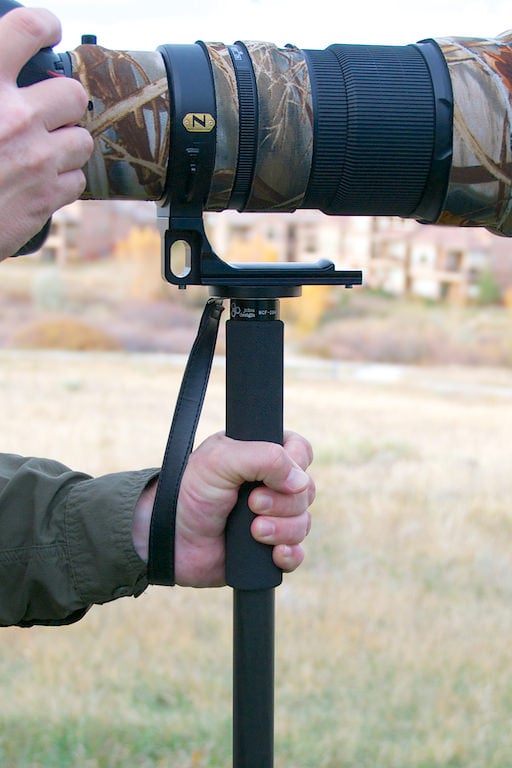 monopod with wrist strap