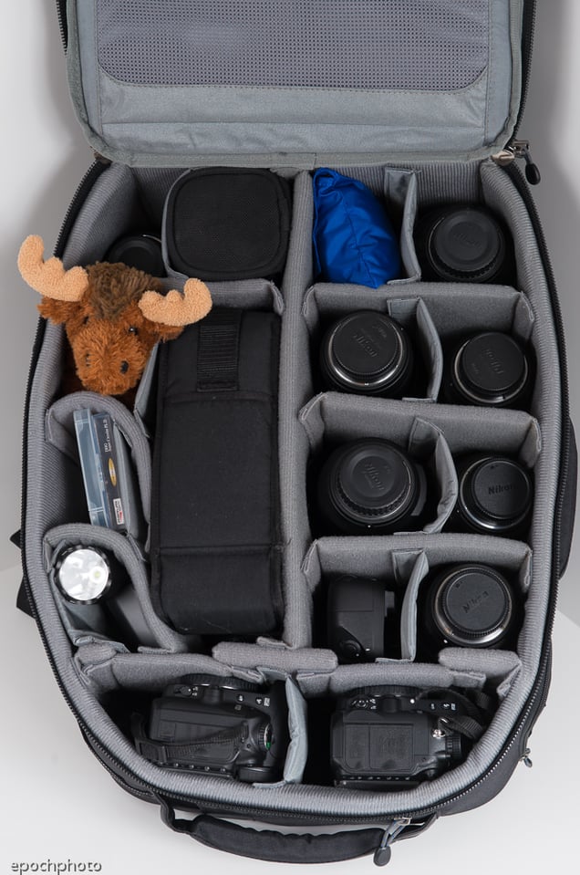 Airport Accelerator Backpack full of gear