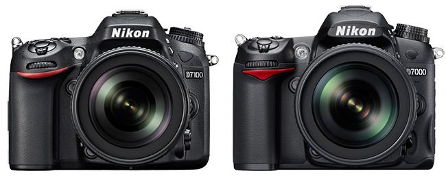 Nikon D7100 vs D7000 Front