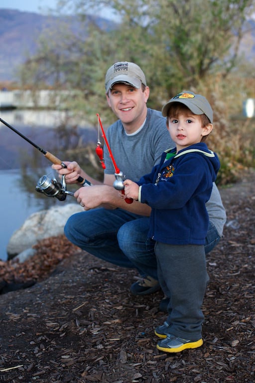 The boys fishing