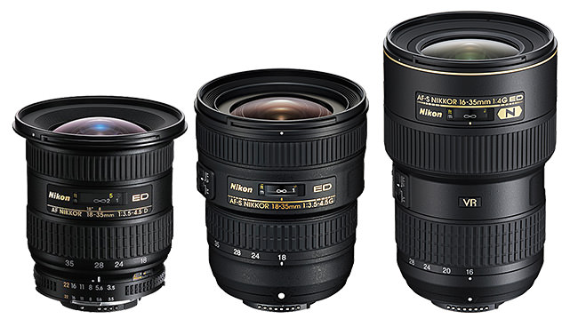 Nikon 18-35mm AF-D vs 18-35mm AF-S vs 16-35mm f/4 VR