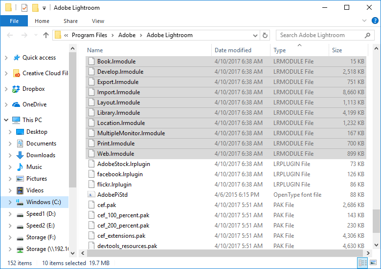 Lightroom Module Files
