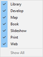 Lightroom Right Click Modules