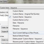 Manage Filename Templates