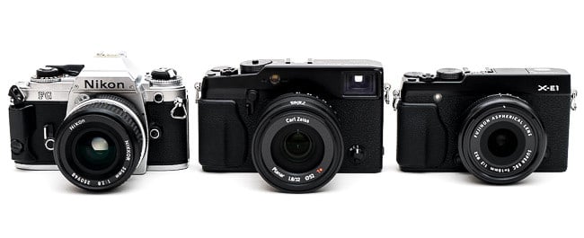 Nikon FG vs Fuji X-Pro1 vs Fuji X-E1