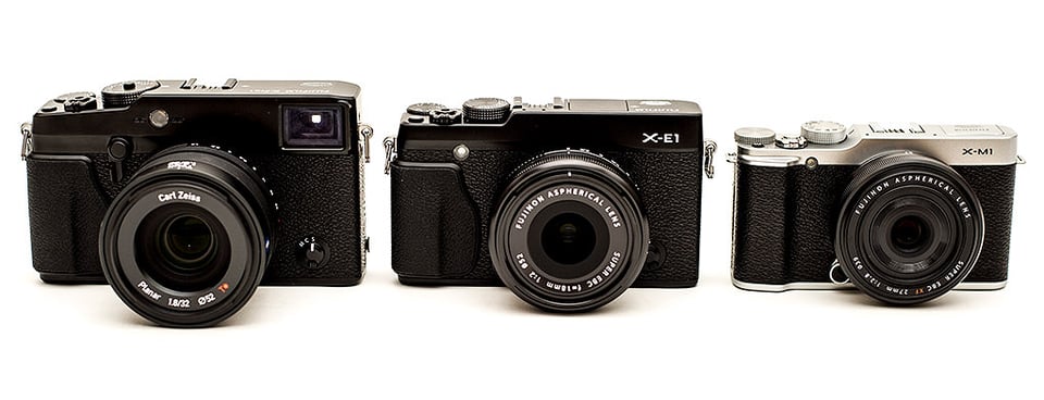 Fuji X-Pro1 vs X-E1 vs X-M1