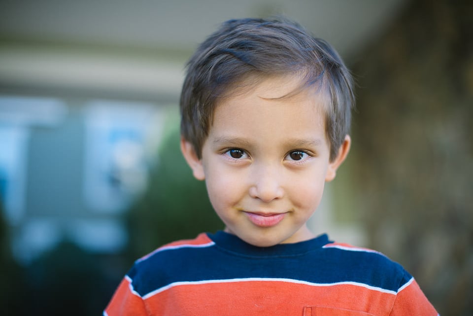 Portrait of a child with smooth background blur - bokeh