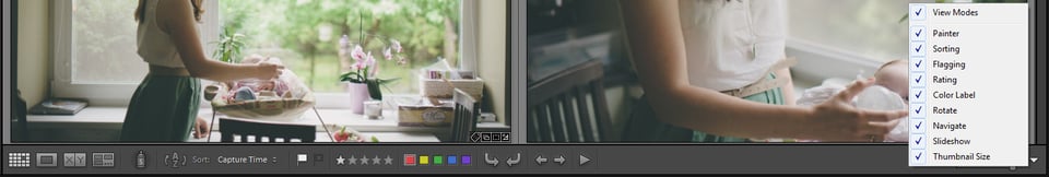 Library Module Toolbar in Lightroom