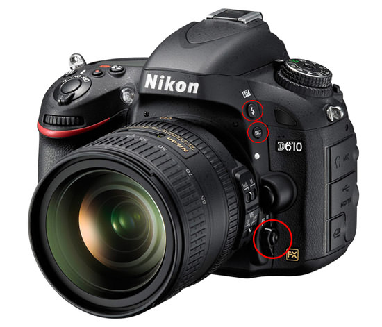 Nikon D610 Front Left