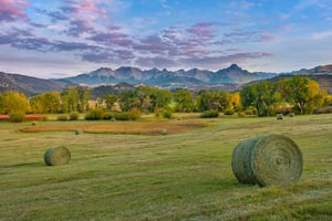 San Juan Mountains Hay Sunset