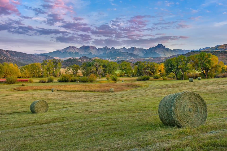 San Juan Mountains Hay Sunset