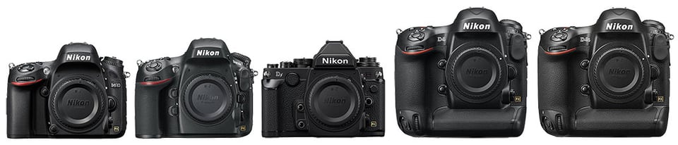 Nikon D610 vs D800E vs Df vs D4 vs D4s