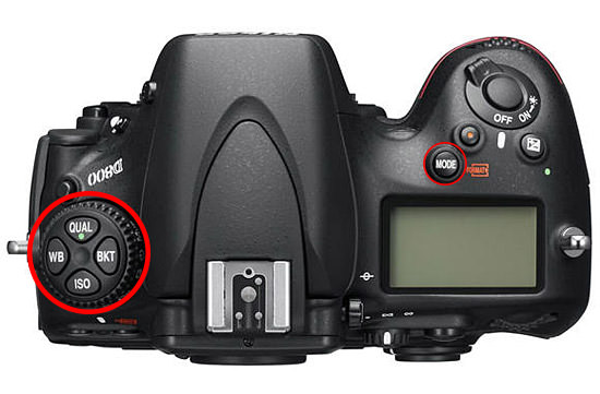 Nikon D800 Top