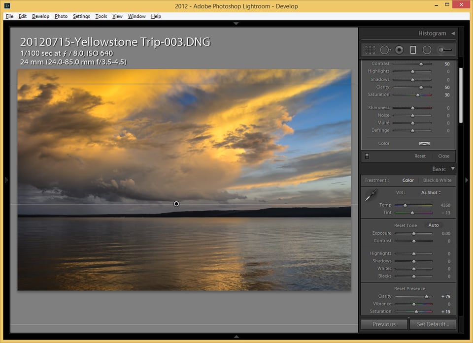 Lightroom Graduated Filter