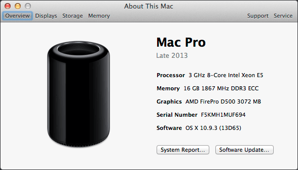 About This Mac - Mac Pro