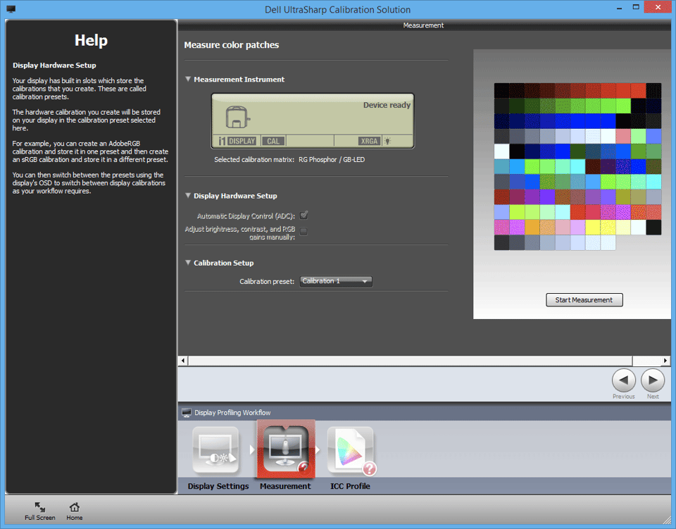 Dell UltraSharp Calibration Solution Measurement