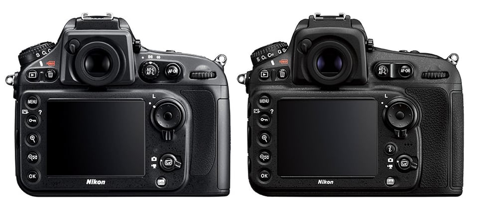 Nikon D810 vs D800E Back