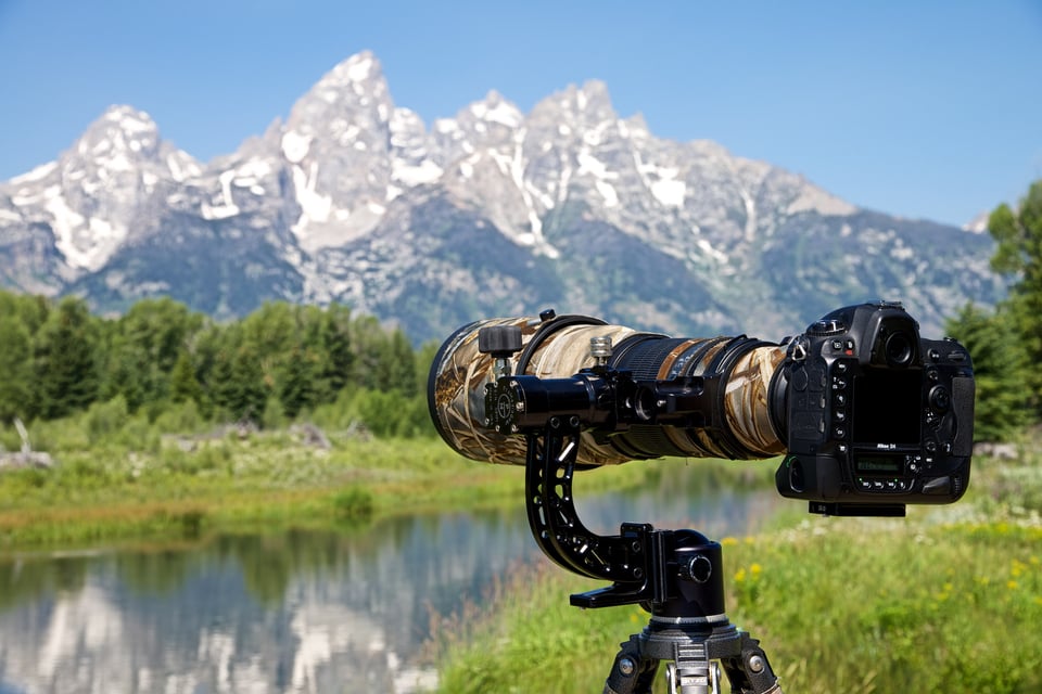 Tomahawk Gimbal Attachment on location in the Tetons